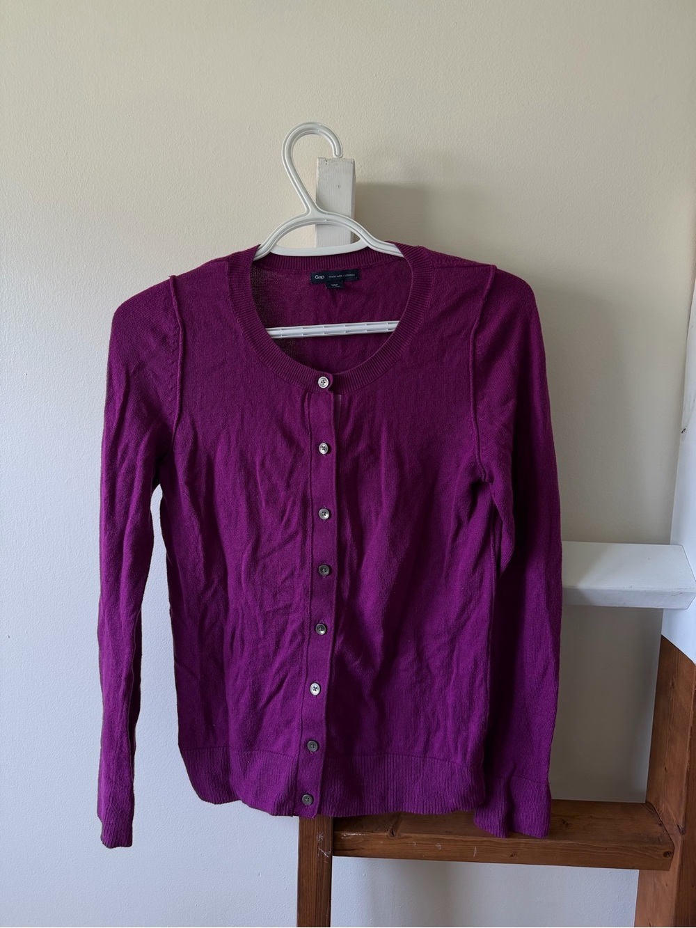 Gap Purple Button-Front Cardigan